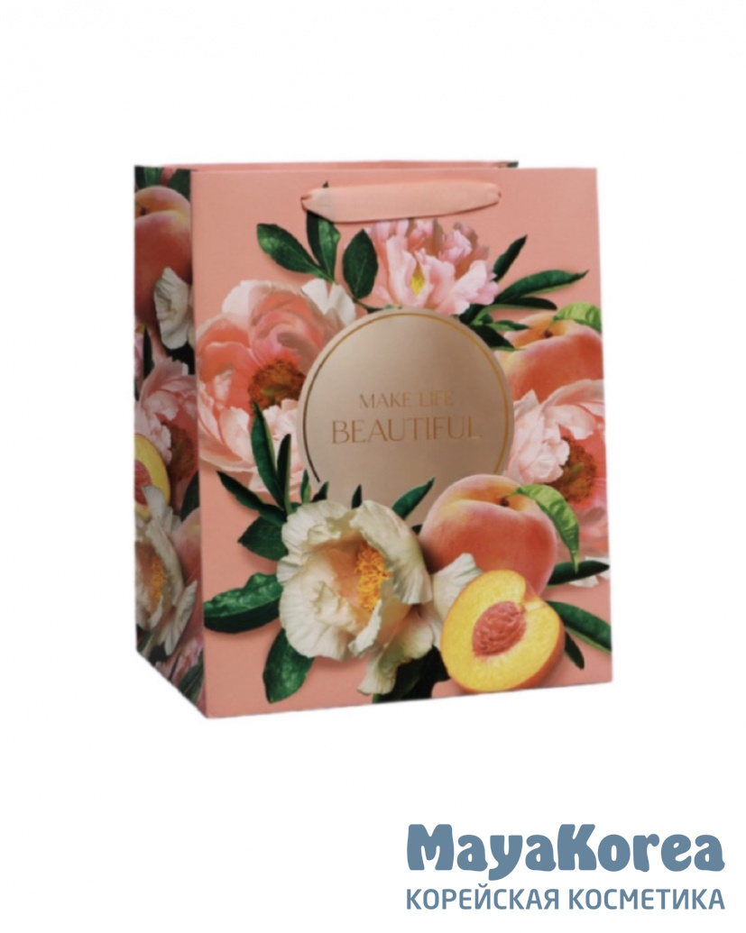 Пакет с пластиковым окном Персики