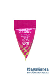 Скраб для лица с содой и коллагеном, 7г, Consly Mini To Go Baking Soda & Collagen Pore Scrub, 7g