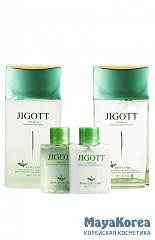 JIGOTT WELL-BEING GREEN TEA HOMME SKIN CARE Мужской набор для лица с зеленым чаем 150мл+150мл+30мл+30мл