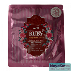 [KOELF] НАБОР/Маска д/лица гидрогел. с экстрактом болгарской розы RUBY & BULGARIAN ROSE, 5 шт