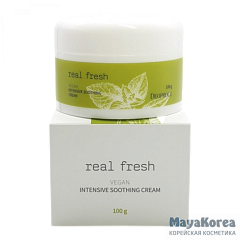 DEOPROCE REAL FRESH VEGAN INTENSIVE SOOTHING CREAM Интенсивный успокаивающий крем для лица100гр