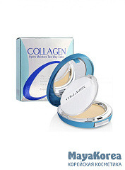 Enough Пудра для лица с коллагеном тон 23 с запаской - Collagen hydro moisture cake SPF25/PA++, 13г