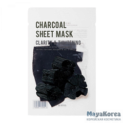 EUNYUL Purity Charcoal Sheet Mask, 22ml Тканевая маска с древесным углем, 22мл, EUNYUL