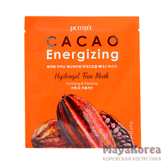 Разглаживающая гидрогелевая маска для лица с экстрактом какао, 32г, PETITFEE