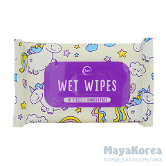 Пьюр салфетки влажные, единорог, 10 шт. Влажные салфетки, 10 шт, единорог
