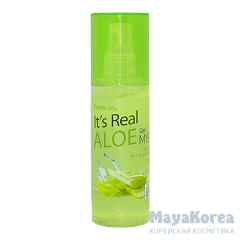 FarmStay It's Real Aloe Gel Mist, 120ml Гель-спрей для лица с экстрактом алоэ, 120мл, FarmStay