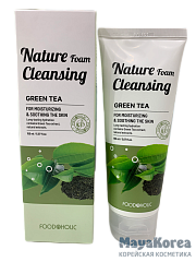 BELOVE FOOD@HOLIC NATURE FOAM CLEANSING GREEN TEA Пенка для лица с зеленым чаем 150мл.