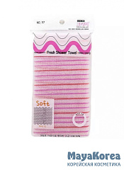 SB CLEAN&BEAUTY Мочалка (28х100) Fresh Shower Towel 1шт