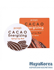 Разглаживающие гидрогелевые патчи для области вокруг глаз с экстрактом какао, 60 шт, PETITFEE Cacao Energizing Hydrogel Eye Mask, 60pcs