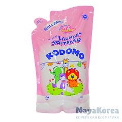 LION "КОДОМО"  Кондиционер для белья 800 мл для детских вещей (12шт) мягкая упак.