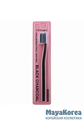 TRIMAY Зубная щетка с угольным напылением Black Charcoal Toothbrush (1 шт)