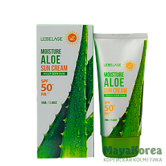 LEBELAGE Moisture Aloe Sun Cream SPF50+ PA+++, 70ml Солнцезащитный увлажняющий крем с экстрактом алоэ SPF50+ PA+++, 70мл, LEBELAGE