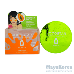 Kocostar Гидрогелевые патчи для глаз Тропические фрукты (60 патчей/30 пар) (Папая) 90г/ Tropicla Eye Patch (Papaya) Jar