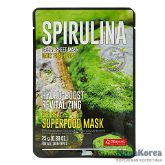 [DERMAL] Маска для лица тканевая СПИРУЛИНА It's Real Superfood Mask SPIRULINA, 25 мл