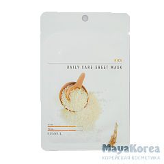 EUNYUL Rice Daily Care Sheet Mask, 22g Тканевая маска для лица с экстрактом риса, 22г, EUNYUL