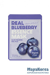 Тканевая маска для лица с экстрактом черники, 23мл, FarmStay FarmStay Real Blueberry Essence Mask, 23ml