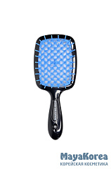 [BEAUTY RELIGION] Расческа для волос Superbrush the Original Italian Design, цвет чёрный/лазурный