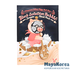 [Elizavecca] НАБОР Тканевая маска для лица ПУЗЫРЬКОВАЯ Witch Piggy Hell-Pore Black Solution Bubble Serum Mask Pack, 5 шт