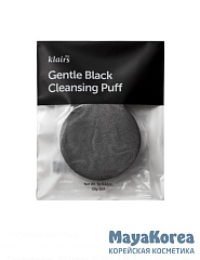 Dear, Klairs Спонж мягкий очищающий для умывания - Gentle black cleansing puff, 1шт