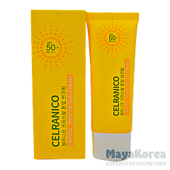 CELRANICO Crystal Tone Up Sun Cream SPF50/Pa+++, 40ml Солнцезащитный крем для лица, выравнивающий тон кожи, SPF50/Pa+++, 40мл, CELRANICO