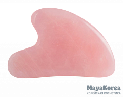АЮМ 3D Mассажер ГУАША для лица (кварц розовый) Massager GUASHA rose quartz