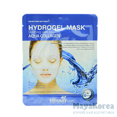 MBeauty Aqua Collagen Hydrogel Mask, 25g Успокаивающая увлажняющая гидрогелевая маска с коллагеном, 25г, MBeauty