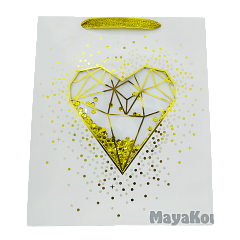 Пакет ламинированный «Сердечко», 27 х 11 х 32 см 4342501