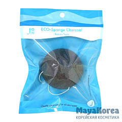 [J:ON] Спонж конняку ДРЕВЕСНЫЙ УГОЛЬ ECO-Sponge Charcoal