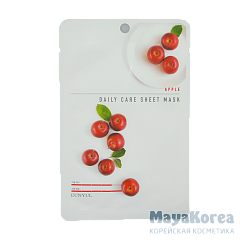 EUNYUL Apple Daily Care Sheet Mask, 22g Тканевая маска для лица с экстрактом яблока, 22г, EUNYUL