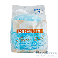 SB CLEAN&BEAUTY Мочалка Flower ball rose shower ball 1шт