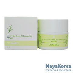 CELRANICO Green Tea Seed Oil Balancing Cream, 50ml Балансирующий крем с семенами зеленого чая, 50 мл, CELRANICO